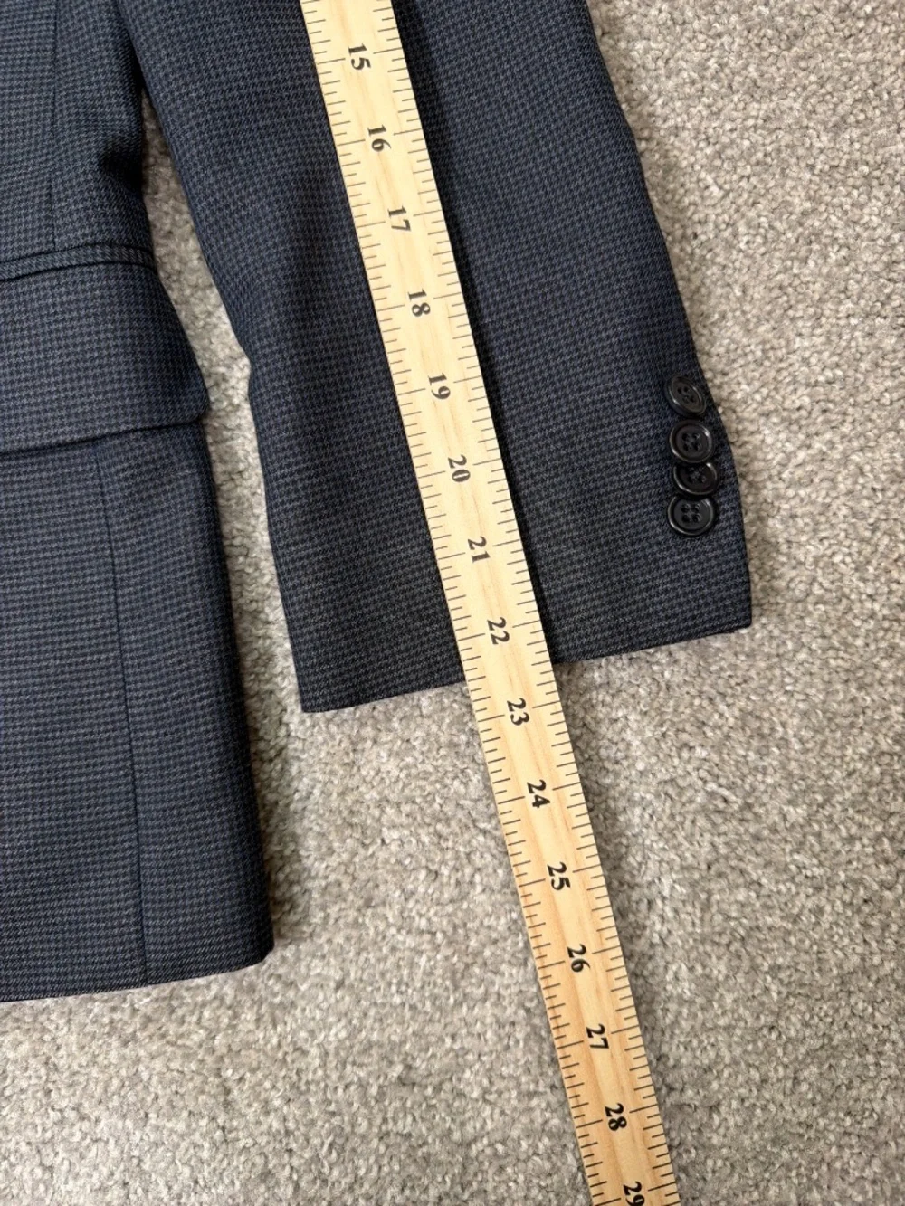 Michael Kors Navy Mini Houndstooth Blazer 36S